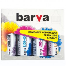 Комплект чернил Barva EPSON L100 / L210 / L300 / L350 / L355 (T664) B / C / M / Y (E-L100-090-MP) 4 х 90 грамм