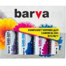 Комплект чернил Barva Canon Pixma GI490 G1400 / G2400 / G3400 B / C / M / Y (CG490-090-MP) 4 * 90 грамм.