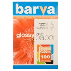 Фотобумага Barva, глянцевая, 220г/м2, 10x15, 100л (IP-C200-125)