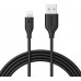 Кабель Anker PowerLine USB - Lightning V3 1.8m, Black (A8112H12), артикул A8112H12 , производитель 