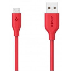 Кабель Anker PowerLine USB - MicroUSB V3 1.8m, Red (A8133H91), артикул A8133H91 , производитель 