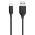 Кабель Anker PowerLine USB - MicroUSB V3 0.9m, Spase Gray (A8132H11), артикул A8132H11 , производитель 