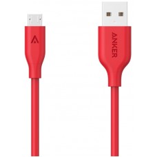 Кабель Anker PowerLine USB - MicroUSB V3 0.9m, Red (A8132H91), артикул A8132H91 , производитель 
