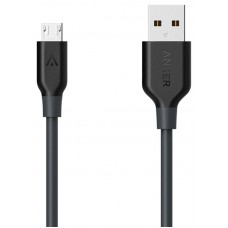 Кабель Anker PowerLine USB - MicroUSB 3m, Black (A8134012), артикул A8134012 , производитель 