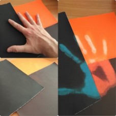  Термохромная ткань, цвет Черный на Оранжевый, 1 метр, артикул  FABRIC_TEMP_ BLACK_ORANGE_1M (Ткань меняющая цвет от прикосновения), производитель HEAT Reactive 
