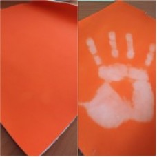  Термохромная ткань, цвет Оранжевый на Белый, 1 метр, артикул FABRIC_TEMP_ ORANGE_ WHITE_1M (Ткань меняющая цвет от прикосновения), производитель HEAT Reactive 